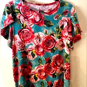 LuLaRoe Olive top floral